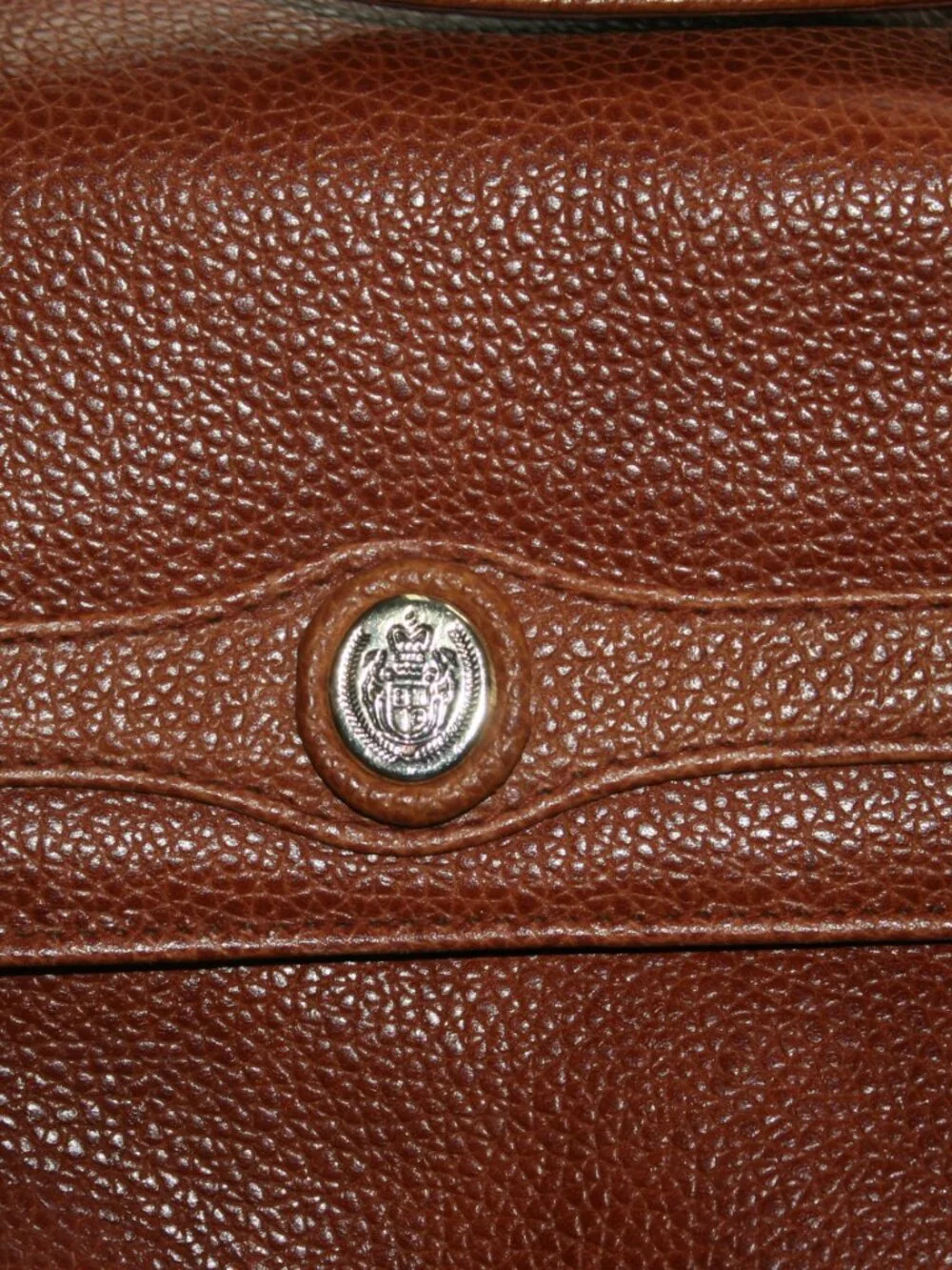 VTG Liz Claiborne Genuine Pebbled Leather Satchel Top Handle Crossbody Bag